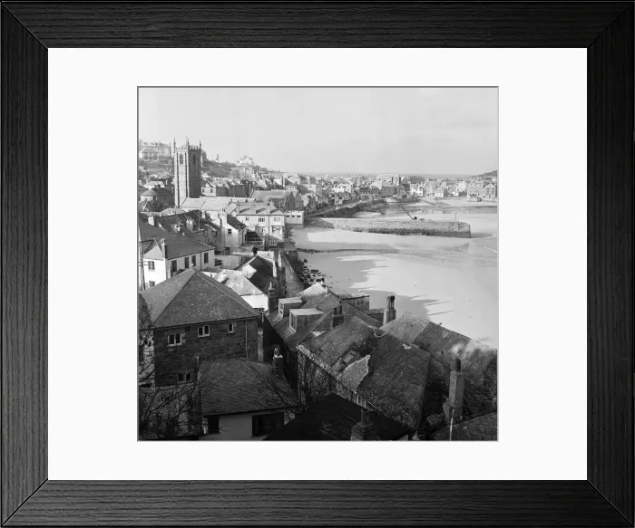 Framed Print : General view of St Ives, Cornwall. 15th February 1954 Framed Print : General view of St Ives, Cornwall. 15th February 1954