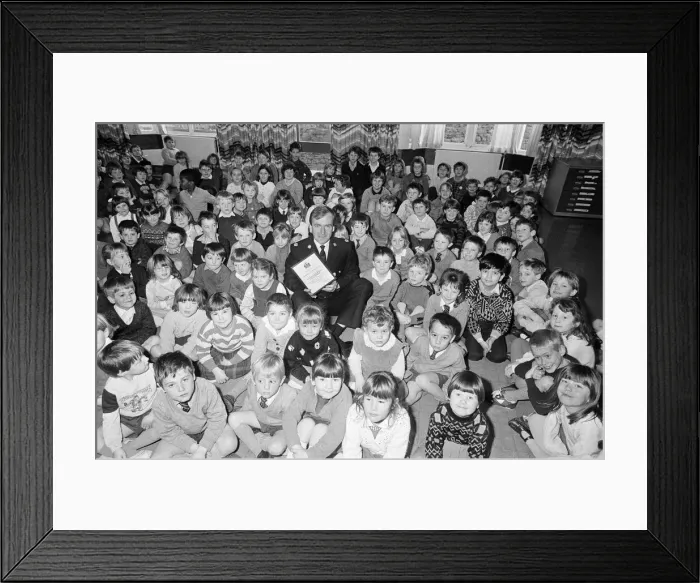 Framed Print : Linthwaite Church of England School pupils being presented with a road safety certificate Framed Print : Linthwaite Church of England School pupils being presented with a road safety certificate