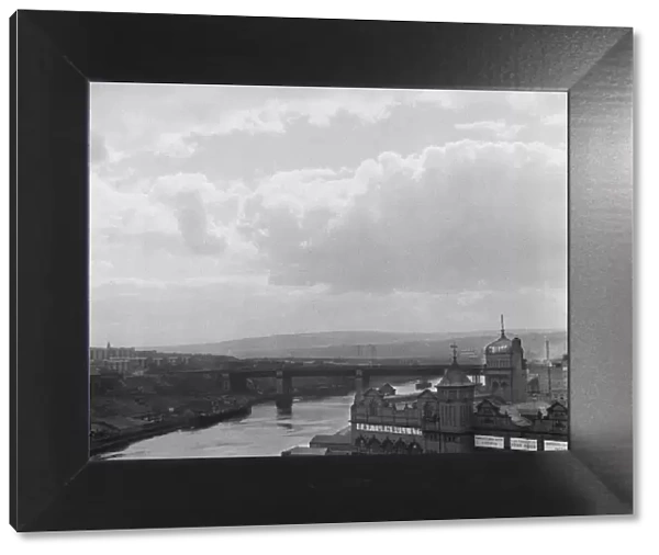 A view of the River Tyne from the Castle, Newcastle upon Tyne, Tyne and Wear, circa 1960s