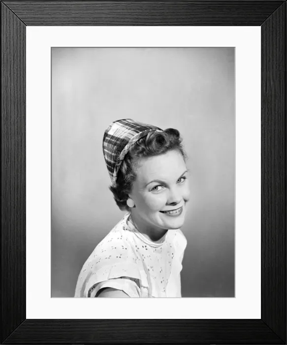 Framed Print : Womens clothing, fashion, hats. 1955 Framed Print : Womens clothing, fashion, hats. 1955