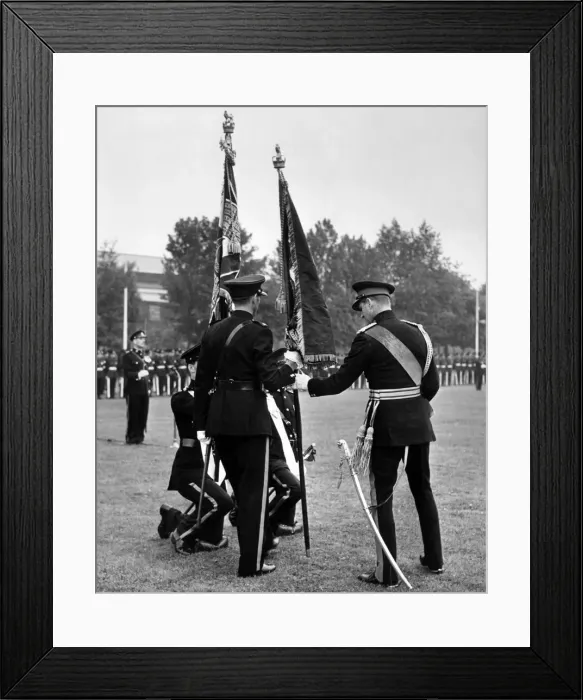 Framed Print : HRH Prince Philip presents the new Colours to the 1st Battalion South Wales Boarders Framed Print : HRH Prince Philip presents the new Colours to the 1st Battalion South Wales Boarders