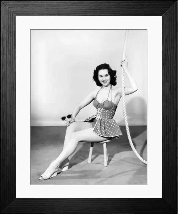 Framed Print : Woman wearing swimming costume. 1955 Framed Print : Woman wearing swimming costume. 1955