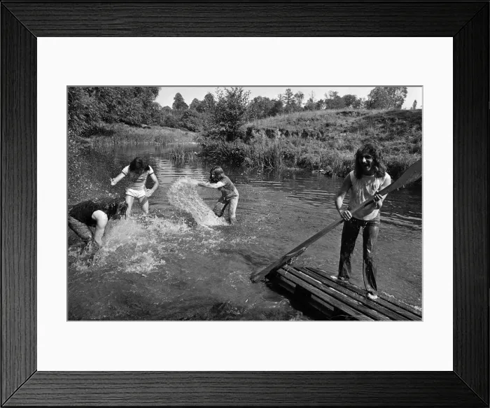 Framed Print : Black Sabbath rock group pictured at Monmouth, relaxing Framed Print : Black Sabbath rock group pictured at Monmouth, relaxing