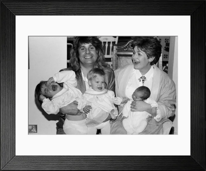 Framed Print : Ozzy Osbourne, former lead singer of Black Sabbath, pictured at home two weeks after Framed Print : Ozzy Osbourne, former lead singer of Black Sabbath, pictured at home two weeks after