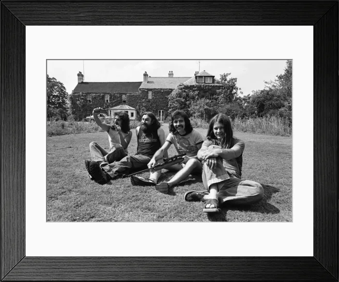 Framed Print : Black Sabbath rock group pictured at Monmouth. Pictured left to right, Geezer Butler Framed Print : Black Sabbath rock group pictured at Monmouth. Pictured left to right, Geezer Butler