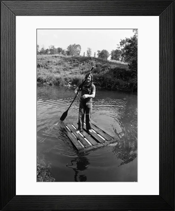 Framed Print : Black Sabbath rock group pictured enjoying the countryside at Monmouth in the Wye Valley