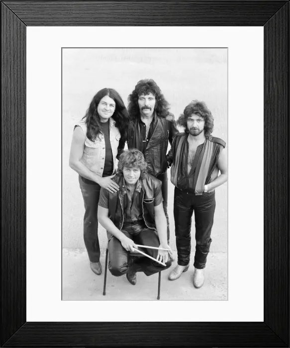 Framed Print : British heavy metal rock group Black Sabbath pictured before their performance at the NEC Framed Print : British heavy metal rock group Black Sabbath pictured before their performance at the NEC