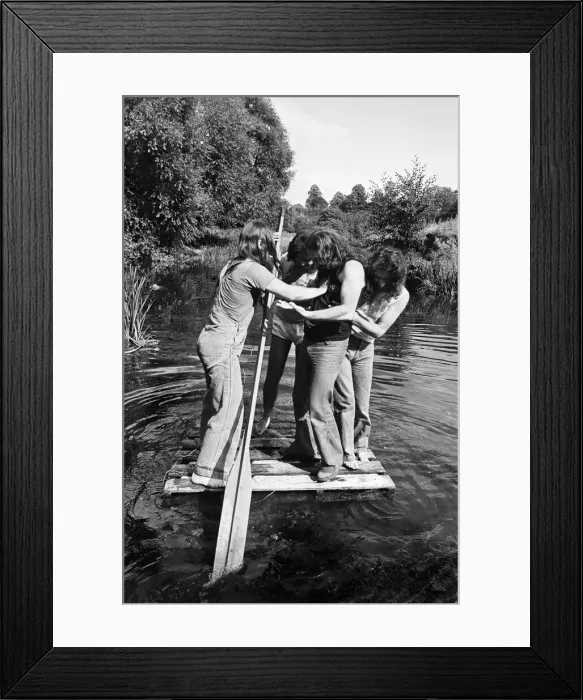 Framed Print : Black Sabbath rock group pictured enjoying the countryside at Monmouth in the Wye Valley Framed Print : Black Sabbath rock group pictured enjoying the countryside at Monmouth in the Wye Valley