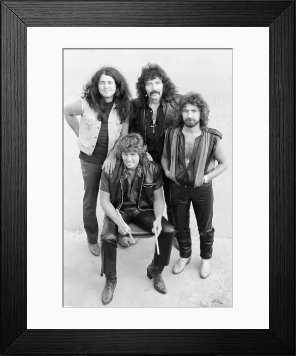 Framed Print : British heavy metal rock group Black Sabbath pictured before their performance at the NEC