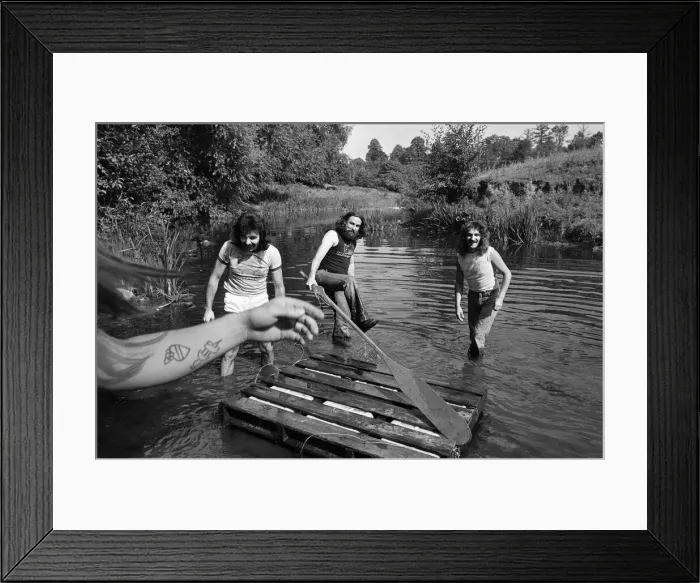 Framed Print : Black Sabbath rock group pictured at Monmouth, relaxing Framed Print : Black Sabbath rock group pictured at Monmouth, relaxing