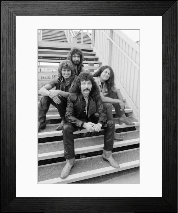 Framed Print : British heavy metal rock group Black Sabbath pictured before their performance at the NEC Framed Print : British heavy metal rock group Black Sabbath pictured before their performance at the NEC