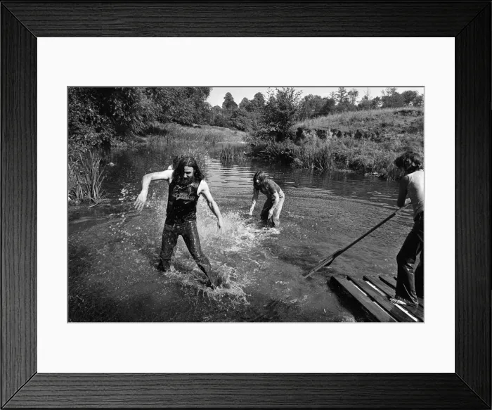 Framed Print : Black Sabbath rock group pictured at Monmouth, relaxing Framed Print : Black Sabbath rock group pictured at Monmouth, relaxing