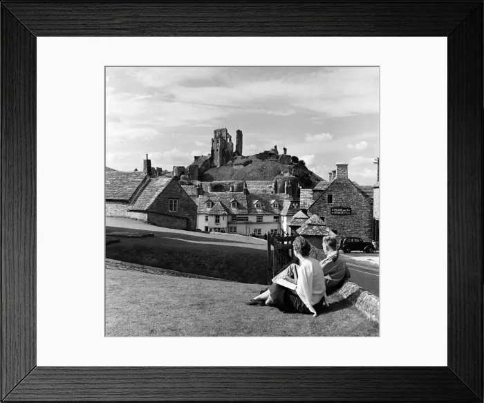Framed Print : Corfe Castle, The Square, Wareham, Dorset. Corfe Castle Framed Print : Corfe Castle, The Square, Wareham, Dorset. Corfe Castle
