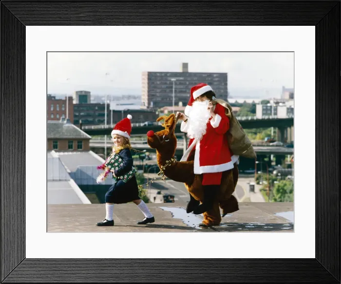 Framed Print : Five year old Holly Taylor just can t wait for Christmas Framed Print : Five year old Holly Taylor just can t wait for Christmas