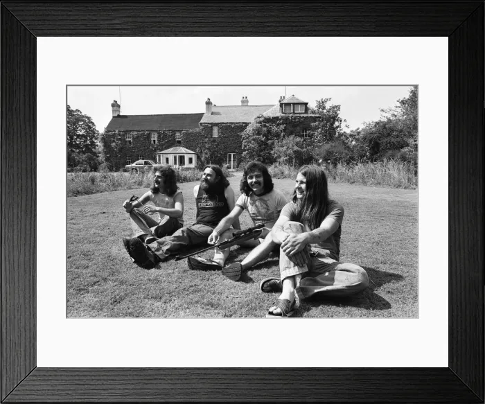 Framed Print : Black Sabbath rock group pictured at Monmouth. Pictured left to right, Geezer Butler Framed Print : Black Sabbath rock group pictured at Monmouth. Pictured left to right, Geezer Butler