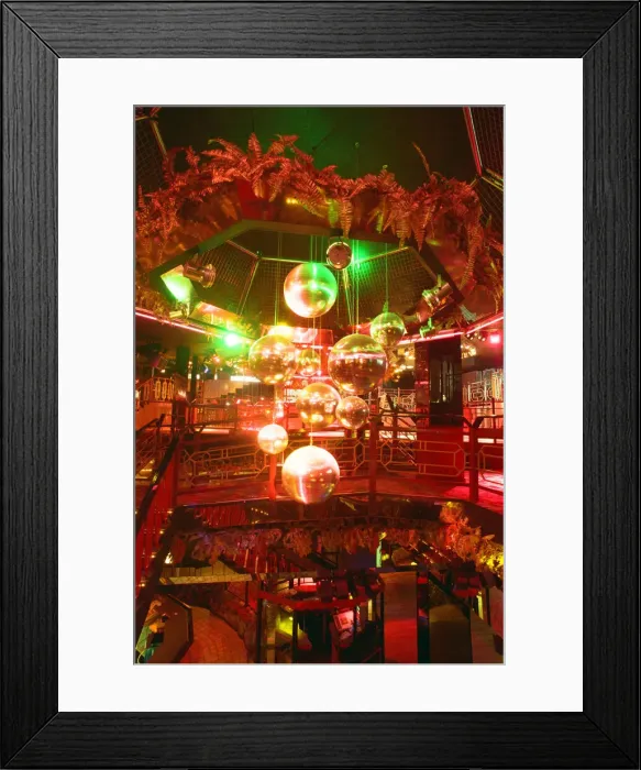 Framed Print : Interior of Pagoda Park nightclub in Smallbrook Queensway, Birmingham. 26th November 1992