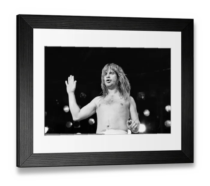 Framed Print : Ozzy Osbourne, former lead singer of Black Sabbath, pictured in concert