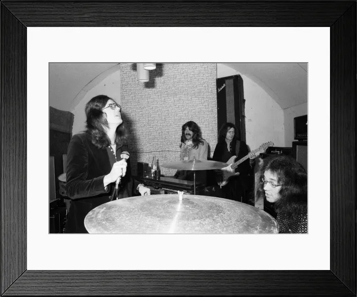 Framed Print : The Deep Purple rock group, pictured with their new lead singer David Coverdale who