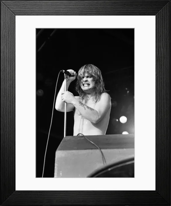 Framed Print : Ozzy Osbourne, former lead singer of Black Sabbath, pictured in concert Framed Print : Ozzy Osbourne, former lead singer of Black Sabbath, pictured in concert