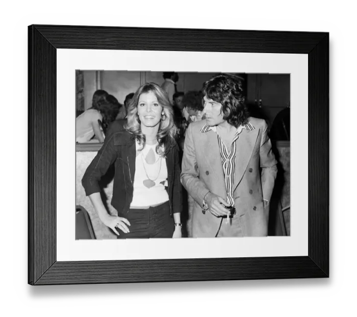 Framed Print : British comedy writer Ian La Frenais with former Miss World Marji Wallace at a Hollywood Framed Print : British comedy writer Ian La Frenais with former Miss World Marji Wallace at a Hollywood