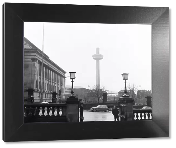View of Liverpool showing St Georges Hall, with the iconic Radio City Tower in