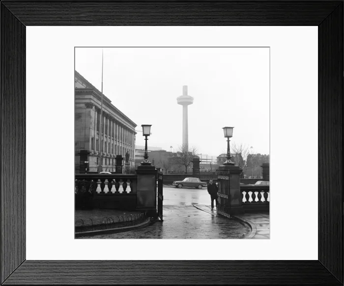 Framed Print : View of Liverpool showing St Georges Hall, with the iconic Radio City Tower in Framed Print : View of Liverpool showing St Georges Hall, with the iconic Radio City Tower in