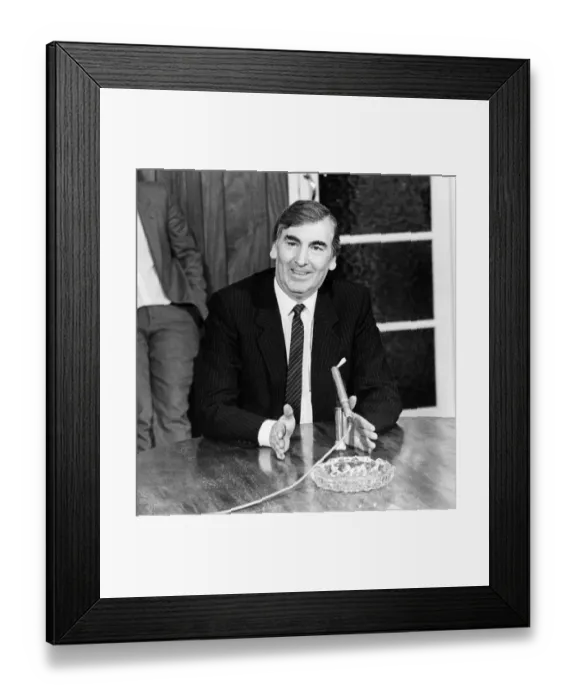 Framed Print : Former Middlesbrough FC chairman Alf Duffield, 18th April 1986
