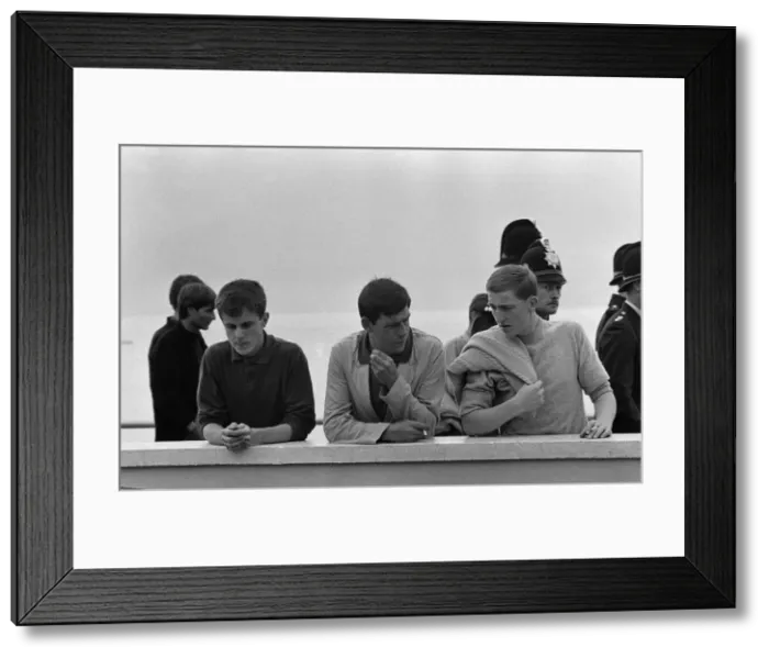 Framed Print : The mods and rockers were two conflicting British youth subcultures of the early to Framed Print : The mods and rockers were two conflicting British youth subcultures of the early to