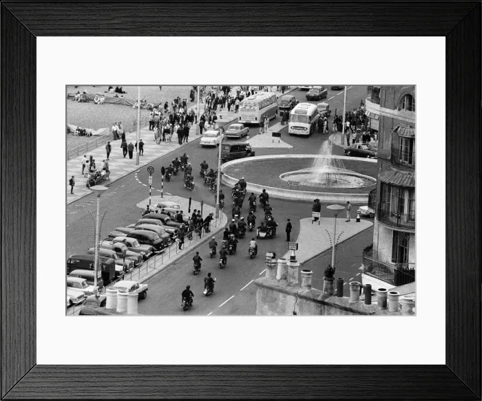 Framed Print : The mods and rockers were two conflicting British youth subcultures of the early to Framed Print : The mods and rockers were two conflicting British youth subcultures of the early to