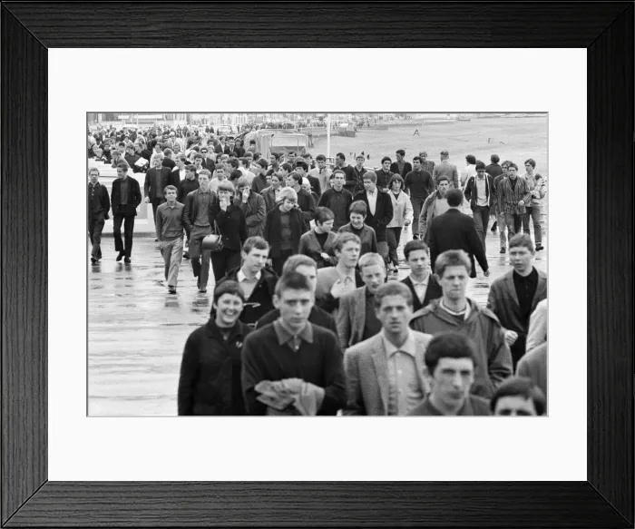 Framed Print : The mods and rockers were two conflicting British youth subcultures of the early to Framed Print : The mods and rockers were two conflicting British youth subcultures of the early to