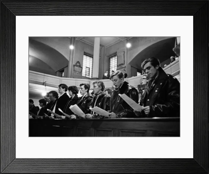 Framed Print : The mods and rockers were two conflicting British youth subcultures of the early to