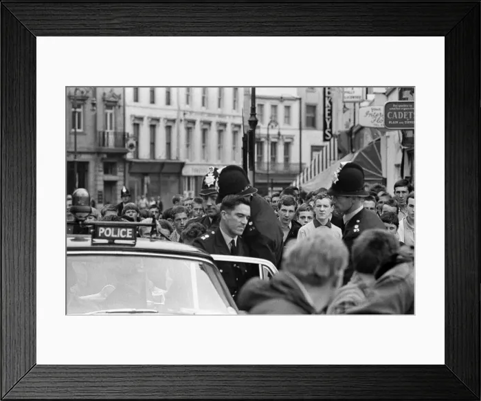 Framed Print : The mods and rockers were two conflicting British youth subcultures of the early to