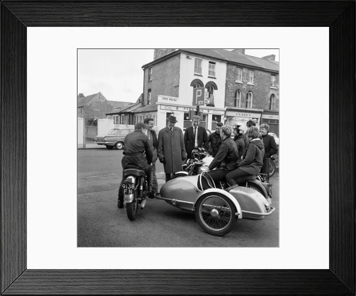 Framed Print : The mods and rockers were two conflicting British youth subcultures of the early to