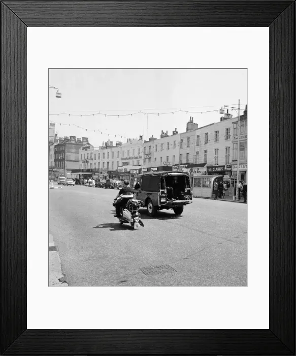 Framed Print : The mods and rockers were two conflicting British youth subcultures of the early to