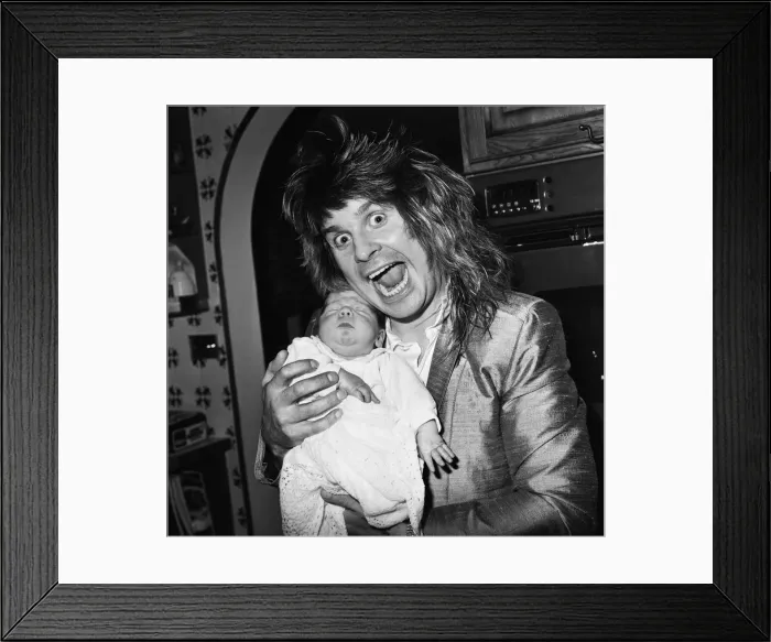 Framed Print : Ozzy Osbourne, former lead singer of Black Sabbath, pictured at home two weeks after Framed Print : Ozzy Osbourne, former lead singer of Black Sabbath, pictured at home two weeks after