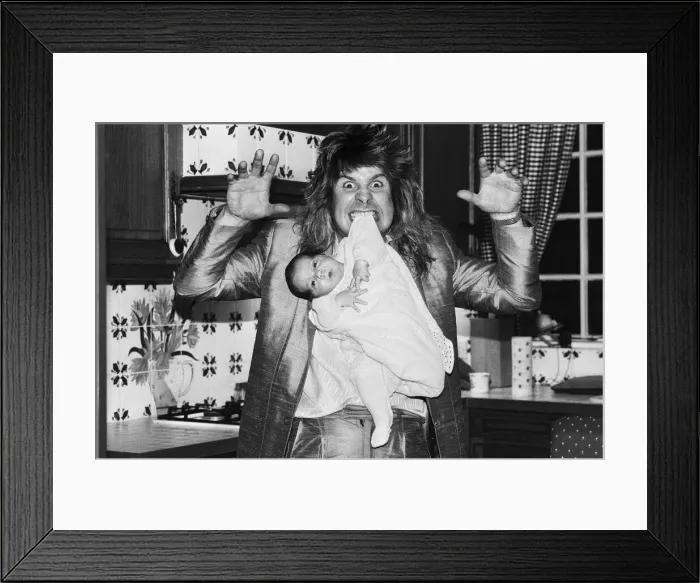 Framed Print : Ozzy Osbourne, former lead singer of Black Sabbath, pictured at home two weeks after Framed Print : Ozzy Osbourne, former lead singer of Black Sabbath, pictured at home two weeks after