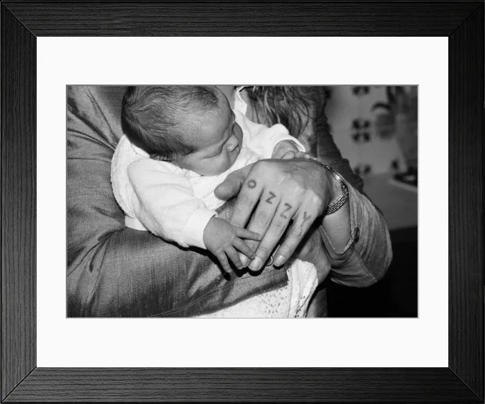 Framed Print : Ozzy Osbourne, former lead singer of Black Sabbath, pictured at home two weeks after Framed Print : Ozzy Osbourne, former lead singer of Black Sabbath, pictured at home two weeks after