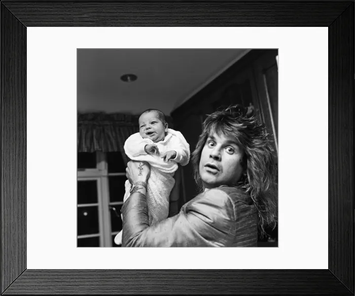 Framed Print : Ozzy Osbourne, former lead singer of Black Sabbath, pictured at home two weeks after Framed Print : Ozzy Osbourne, former lead singer of Black Sabbath, pictured at home two weeks after