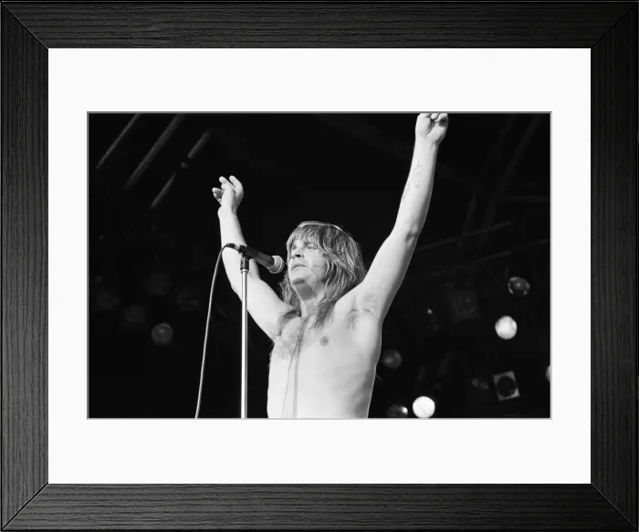 Framed Print : Ozzy Osbourne, former lead singer of Black Sabbath, pictured in concert