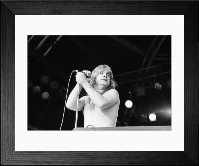 Framed Print : Ozzy Osbourne, former lead singer of Black Sabbath, pictured in concert Framed Print : Ozzy Osbourne, former lead singer of Black Sabbath, pictured in concert