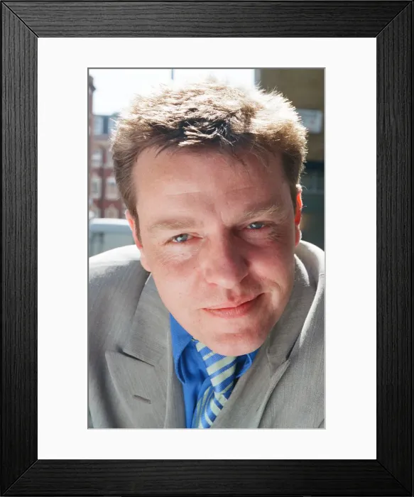 Framed Print : Suggs, lead singer of British ska group Madness, 30th April 1997 Framed Print : Suggs, lead singer of British ska group Madness, 30th April 1997