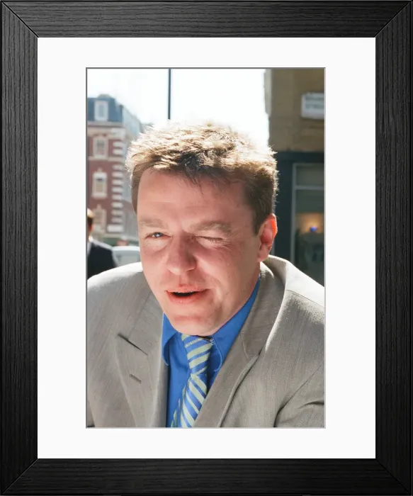 Framed Print : Suggs, lead singer of British ska group Madness, 30th April 1997 Framed Print : Suggs, lead singer of British ska group Madness, 30th April 1997