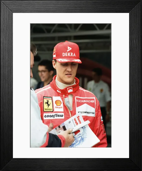 Framed Print : Michael Schumacher born 3 January 1969 is a retired German racing driver Framed Print : Michael Schumacher born 3 January 1969 is a retired German racing driver