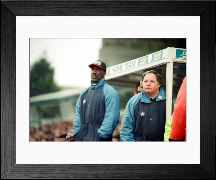 Framed Print : Birmingham City manager Barry Fry in the dugout. Birmingham City v Kidderminster Harriers Framed Print : Birmingham City manager Barry Fry in the dugout. Birmingham City v Kidderminster Harriers