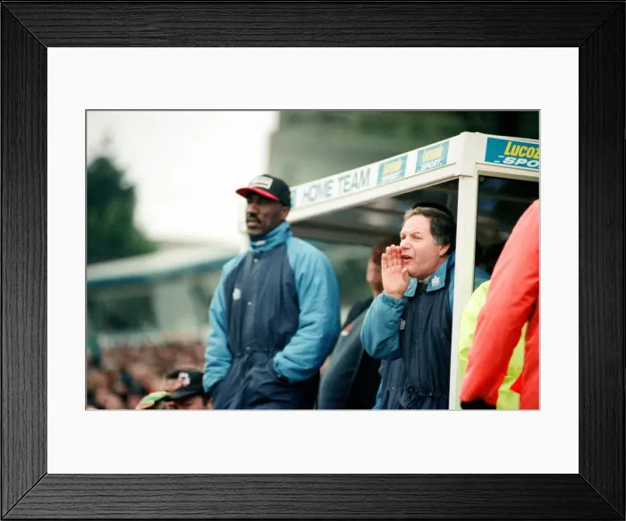 Framed Print : Birmingham City manager Barry Fry in the dugout. Birmingham City v Kidderminster Harriers Framed Print : Birmingham City manager Barry Fry in the dugout. Birmingham City v Kidderminster Harriers