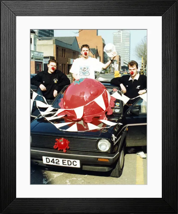 Framed Print : Students of Teesside University are to drive the 1, 100 miles round trip to Lands End in Framed Print : Students of Teesside University are to drive the 1, 100 miles round trip to Lands End in