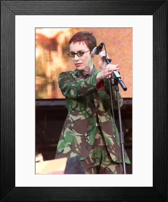 Framed Print : Party in the Park 1999. Annie Lennox of Eurythmics Jul 99 performing to an audience Framed Print : Party in the Park 1999. Annie Lennox of Eurythmics Jul 99 performing to an audience