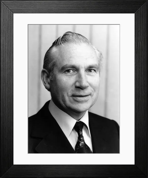 Framed Print : A portrait of Derek Webster former Managing Director of The Daily Record