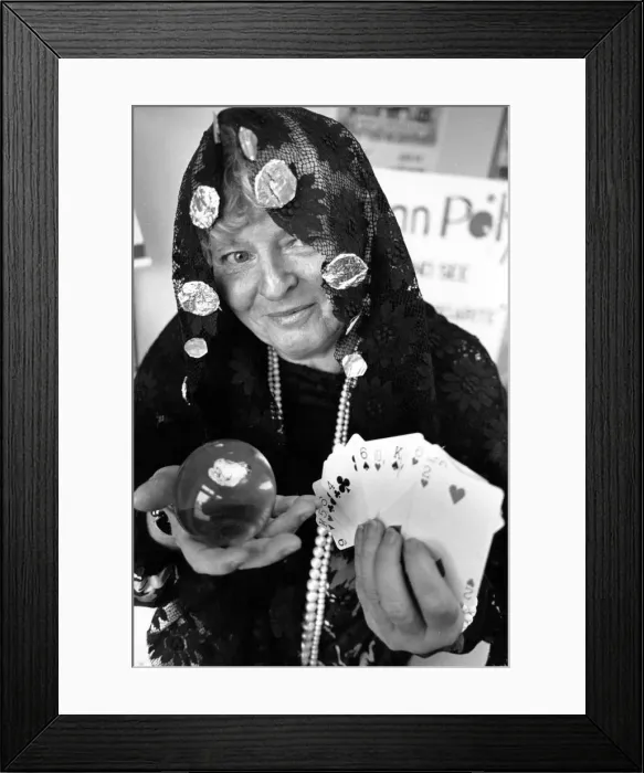 Framed Print : Meet Gipsy Magarite, who has been busy predicting the futures of folks from her base Framed Print : Meet Gipsy Magarite, who has been busy predicting the futures of folks from her base