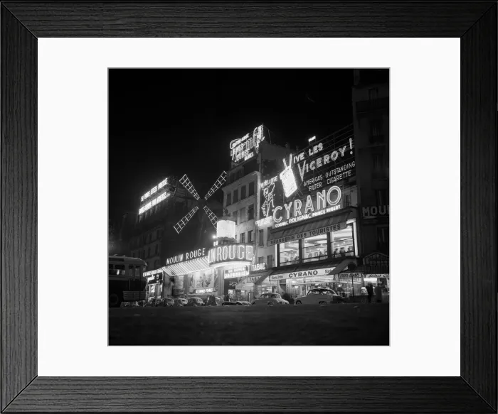 Framed Print : France Paris May 1960 Famous cabaret nightclub The Moulin Rouge photographed Framed Print : France Paris May 1960 Famous cabaret nightclub The Moulin Rouge photographed